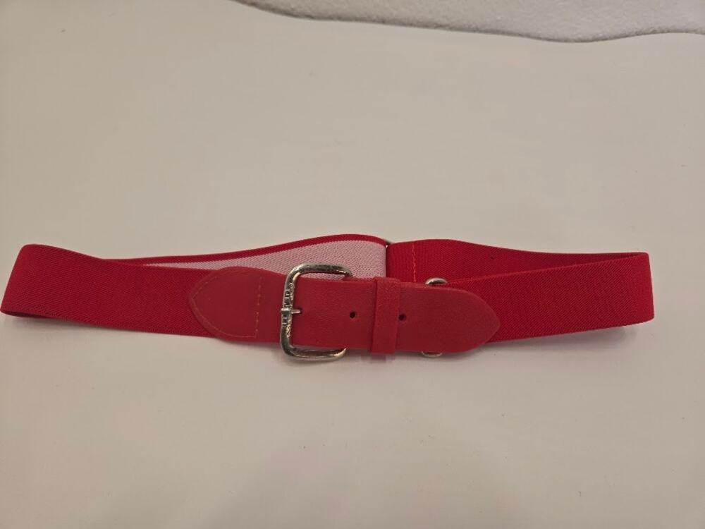 All Star Youth Baseball Softball Belt Red Adjustable Elastic Uniform Belt